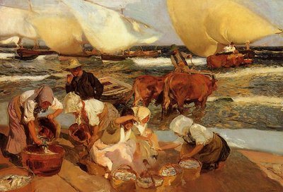 Spiaggia a Valencia o Sole del pomeriggio da Joaquín Sorolla